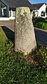 Stèle protohistorique de l'ancien cimetière, jardin de la salle polyvalente Croas-Malo.