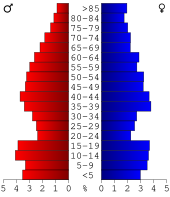 Bevolkingspiramide Monroe County