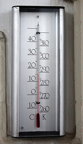 Thermomètre Celsius/Kelvin.