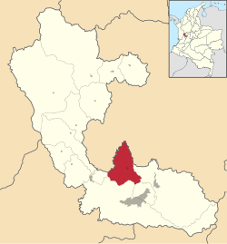 Location of the municipality and town of Marsella in the Risaralda Department of Colombia