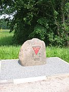 Triangle symbol on a Wöbbelin memorial stone