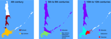 Map showing the extent of the Satsumon culture