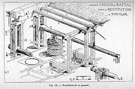 Reconstruction of a wine press near Fériana