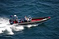 Rigid-hulled inflatable boat PMB 2 of the Royal Gibraltar Police Marine Section.