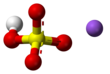 Ball-and-stick model of the component ions