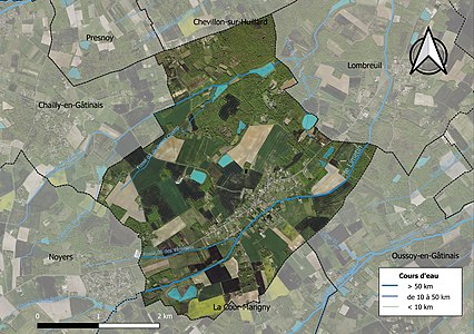 Carte orthophotographique de la commune en 2016.