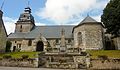 Le Faouët (Morbihan) : l'église paroissiale Notre-Dame de l'Assomption, vue extérieure d'ensemble du placître.