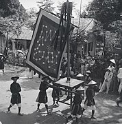 Soldiers of the Nguyễn military partaking in the 1942 Nam Giao (南郊) ceremonies, Huế.