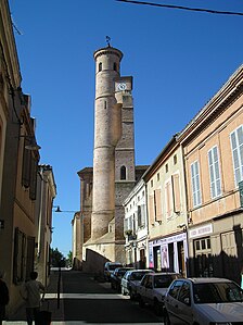 Clocher-tour de L'Isle-Jourdain, France.