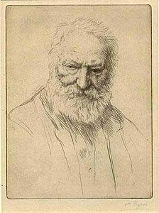 Portrait de Victor Hugo, eau forte.