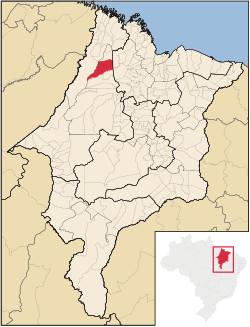 Localização de Nova Olinda do Maranhão-MA no Maranhão