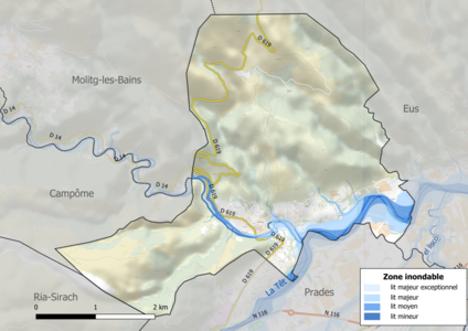 Carte des zones inondables.