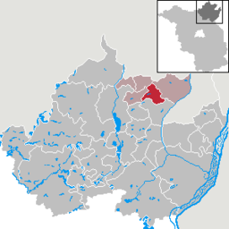 Läget för kommunen Carmzow-Wallmow i Landkreis Uckermark