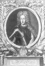 Friedrich IV. von Schleswig-Holstein-Gottorf, Kupferstich von Pieter van Gunst nach einem Gemälde von Ludwig Weyandt