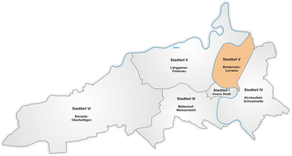 der Stadtteile in der Stadt