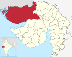 Location of ಕಛ್ district in ಗುಜರಾತ್