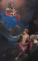 La Vierge apparaissant à saint Jérôme du Guerchin (1650).