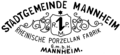 Bodenmarke Sonderanfertigung „Stadt Mannheim“ der Rheinischen Porzellanfabrik Mannheim