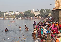 The Shri Ram Ghat on the Shipra River