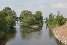 De Svitava bij de monding in de Svratka