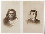 "Tom Torlino, Navajo, before and after." Foto J. N. Choate ca 1882.