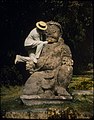 Image 8 Borobudur Photo: William Henry Jackson; Restoration: Lise Broer A man climbs a statue of a Buddhist idol at Borobudur, a 9th-century Mahayana Buddhist monument near Magelang, Central Java, Indonesia, in this 1895 hand-tinted lantern slide. The monument comprises six square platforms topped by three circular platforms, and is decorated with 2,672 relief panels and 504 Buddha statues. The monument is both a shrine to the Lord Buddha and a place for Buddhist pilgrimage. Evidence suggests Borobudur was abandoned following the 14th-century decline of Buddhist and Hindu kingdoms in Java, and the Javanese conversion to Islam. The monument is a UNESCO World Heritage Site and is the most popular tourist attraction in the country. More featured pictures