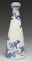 Sake bottle ("Tokkuri") with Boys Chasing Butterflies (seven in total),[14] 1830–1860