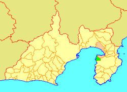 Location of Heda in Shizuoka Prefecture