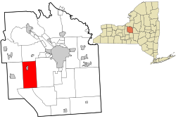 Location in Onondaga County and the state of New York.