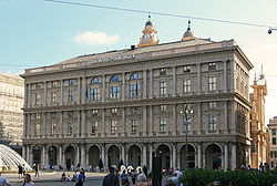 Il palazzo della Regione, in piazza De Ferrari a Genova.