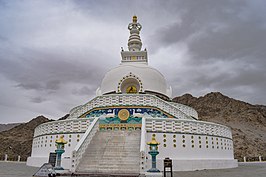 De vredespagode Shanti Stupa in Leh