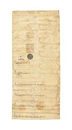 A farman (royal decree) from the reign of Mughal emperor Aurangzeb c. 1702, transferring command of Bidar's fort from Ghairat Khan to Jalal al-Din Khan