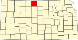 Smith County na mapě Kansasu