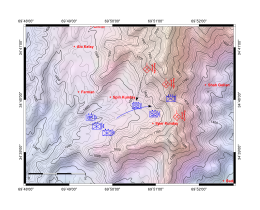 Carte topographique détaillant la position des forces en présence lors de l'arrivée d'un troisième groupe d'insurgés.