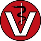 Äskulapstab im „V“ als Symbol der Veterinärmedizin