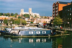 Brayford Pool, den gamla hamnen i Lincoln