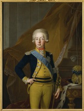 Gustav IV Adolf iförd Svea Livgardes uniform m/1792.