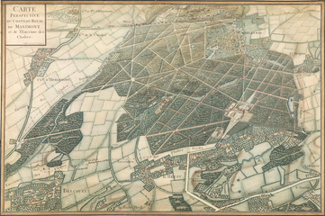 Map of the royal estate of Mariemont in 1780