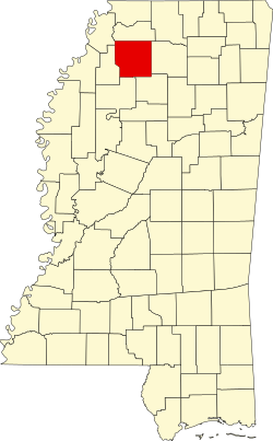 Karte von Panola County innerhalb von Mississippi