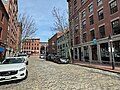 Looking back along Moulton Street from Commercial Street (2024)