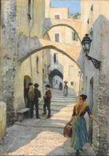 Calle de San Remo, 1913. Óleo sobre lienzo, 55 x 40 cm.