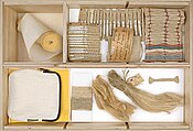 Textiel van hennep, verbandgaas, touw, vezel en garen, tasje