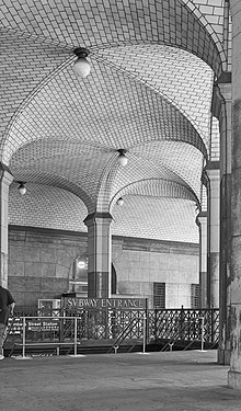 Tiles at Chambers Street Station Subway Entrance