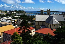 Panorama di Nouméa dalla Colline du Semaphore, dov'è situato l'ostello (Auberge de Jeneusse)