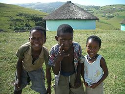 Xhosa-barn i det tidigare Transkei.