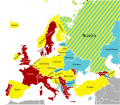 European countries grouped by preferred type of alcoholic drink, based on recorded alcohol consumption per capita (age 15+) (in liters of pure alcohol) in 2016