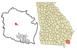 Location in Camden County and the state of Georgia