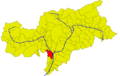 Collocatio finium municipii in Provincia Bauzanensi.