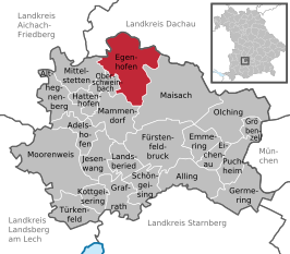 Kaart van Egenhofen