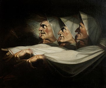 Macbeth', Acte I, Scène 3, les Trois Sorcières, vers 1783, Stratford-upon-Avon, Royal Shakespeare Theatre.